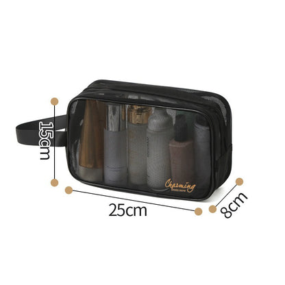 Portable Makeup Bag & Cosmetic Organizer | Water-Repellent PVC Travel Bag