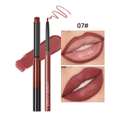 Nude Matte Lip Liner & Lipstick Set | Waterproof Long-Lasting Velvet Finish
