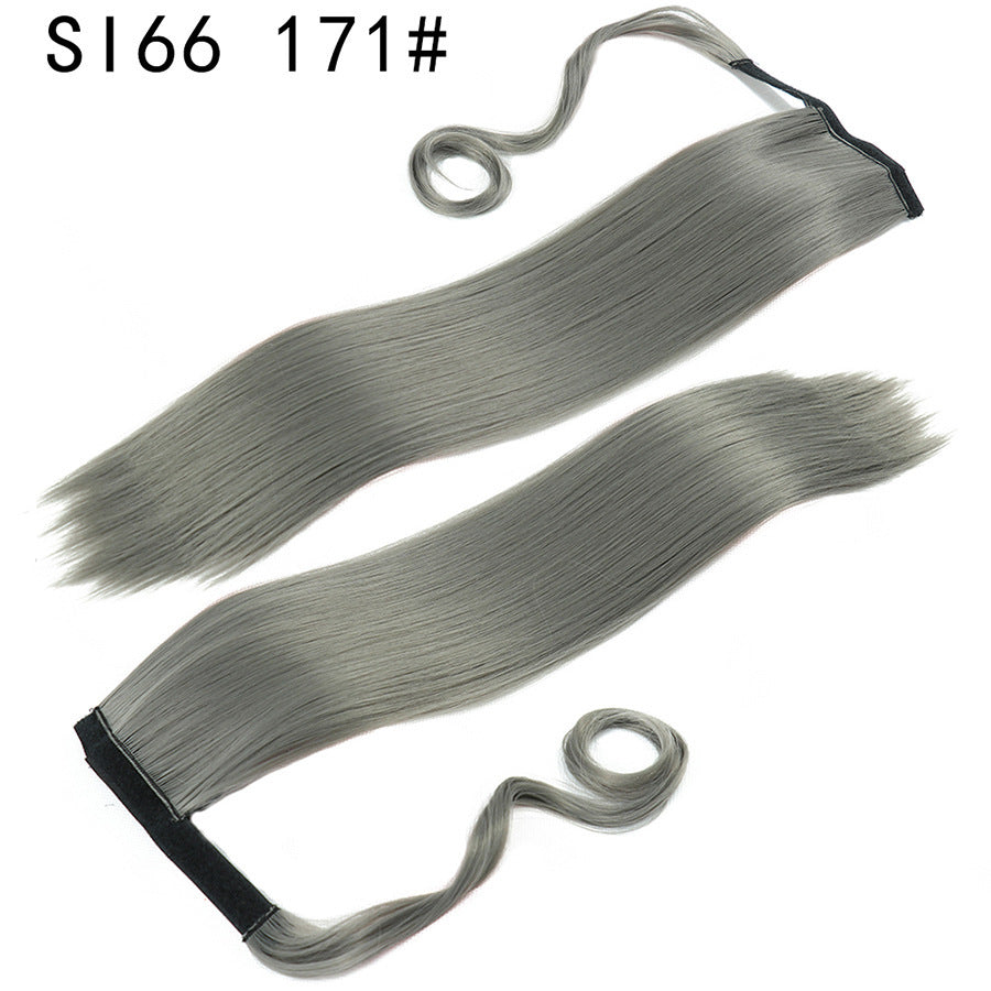 Velcro Ponytail Extension | 56cm Long Straight Synthetic Hair | 40+ Colours