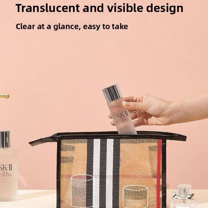 Portable Makeup Bag & Cosmetic Organizer | Water-Repellent PVC Travel Bag