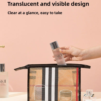 Portable Makeup Bag & Cosmetic Organizer | Water-Repellent PVC Travel Bag