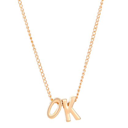 Initial Letter Heart Charm Necklace & Bracelet Set | Gold & Silver