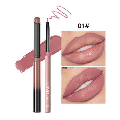 Nude Matte Lip Liner & Lipstick Set | Waterproof Long-Lasting Velvet Finish