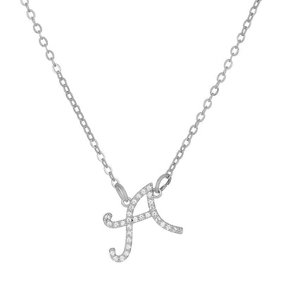 Initial Letter Heart Charm Necklace & Bracelet Set | Gold & Silver
