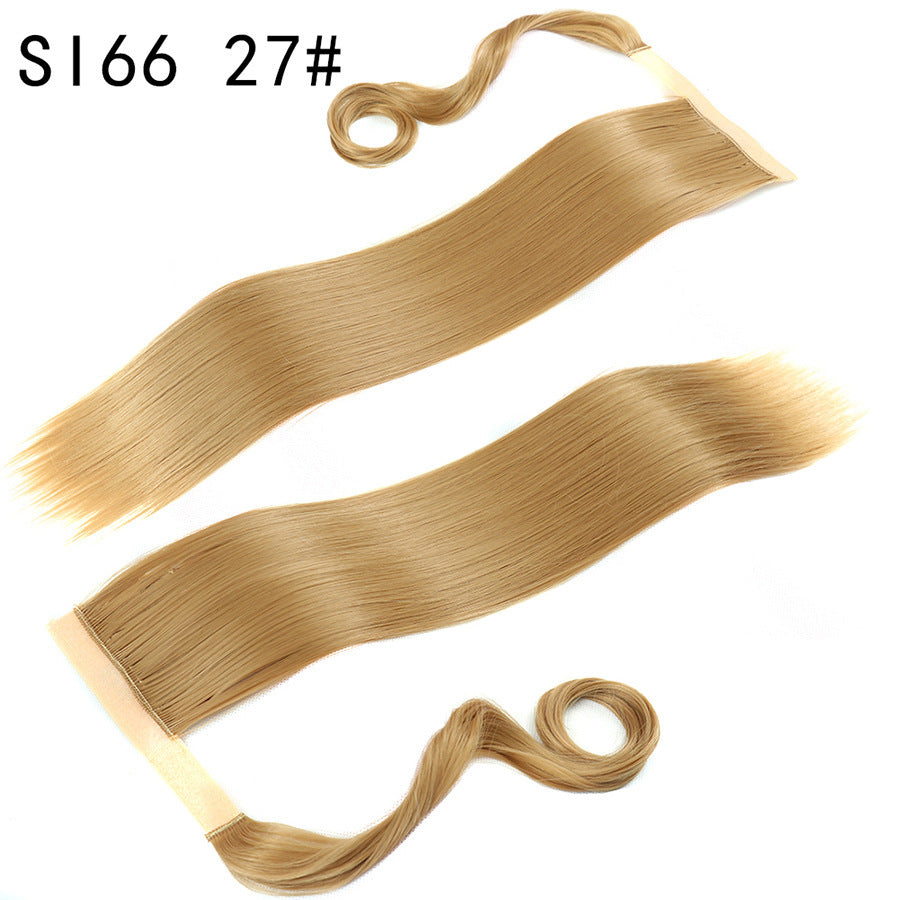Velcro Ponytail Extension | 56cm Long Straight Synthetic Hair | 40+ Colours