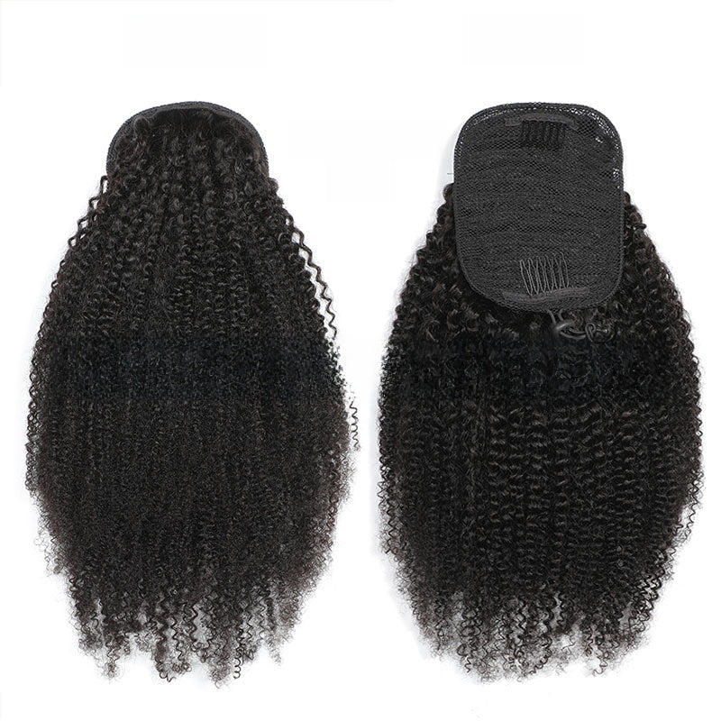 100% Human Hair Afro Curly Drawstring Ponytail | 9 Lengths & 5 Colours