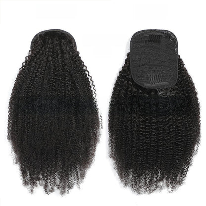 100% Human Hair Afro Curly Drawstring Ponytail | 9 Lengths & 5 Colours
