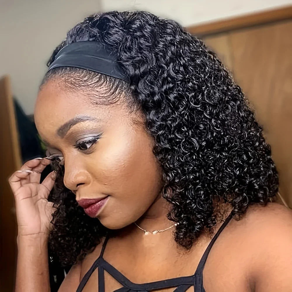 Human Hair Headband Wig | No Lace No Glue | 8"-14" Lengths