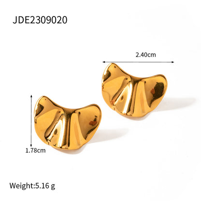 18K Gold Plated Geometric Earrings | Asymmetrical Statement Earrings