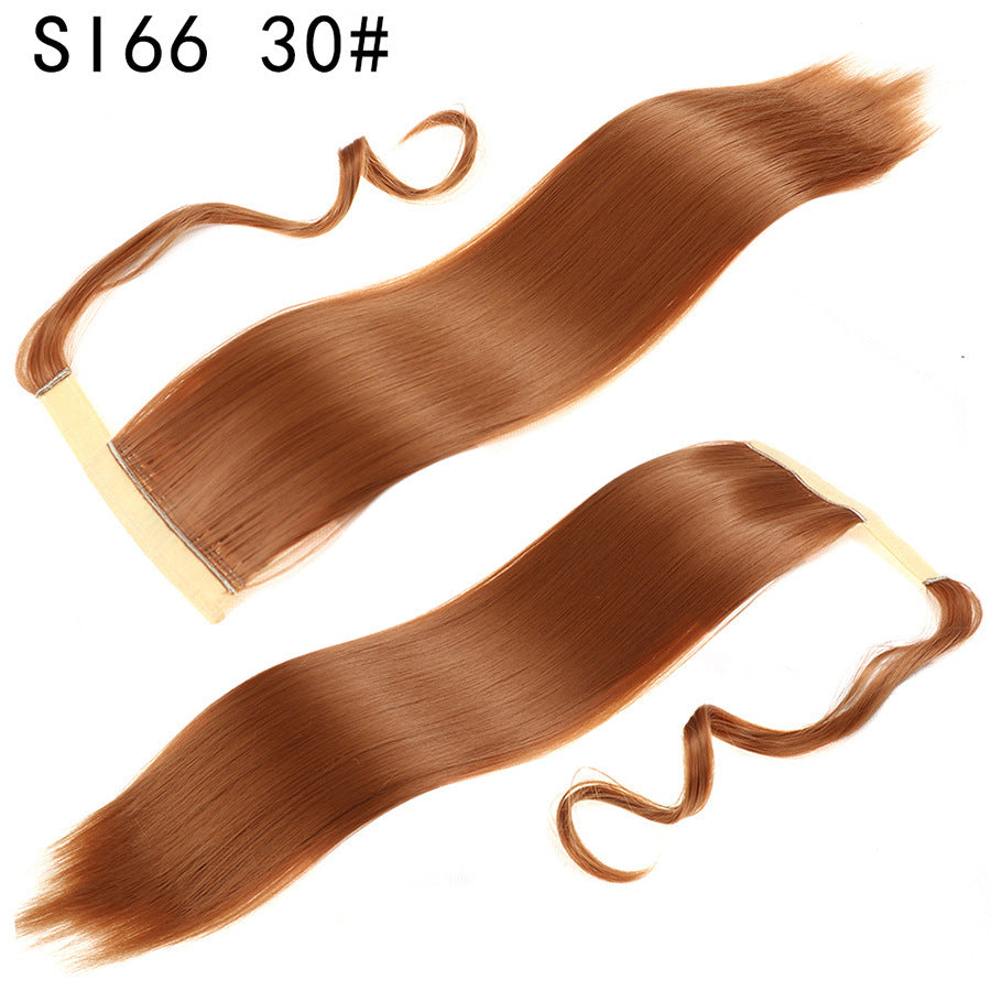 Velcro Ponytail Extension | 56cm Long Straight Synthetic Hair | 40+ Colours