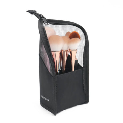 Portable Waterproof Makeup Brush Organizer Bag | Antibacterial PVC Case