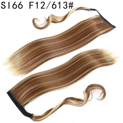 Velcro Ponytail Extension | 56cm Long Straight Synthetic Hair | 40+ Colours