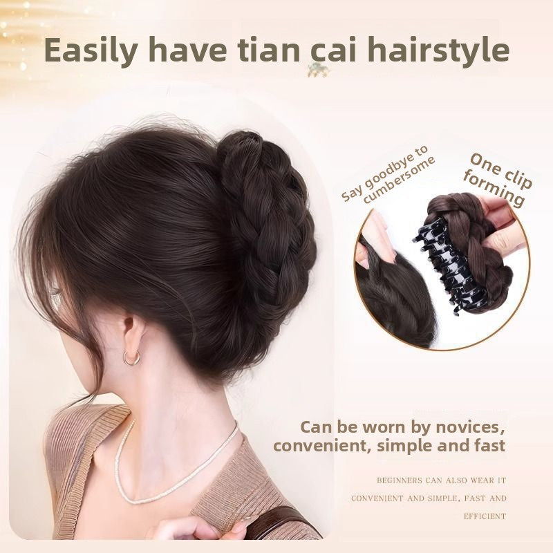 Clip-On Hair Bun Extension | Textured Volume Updo in 4 Natural Shades