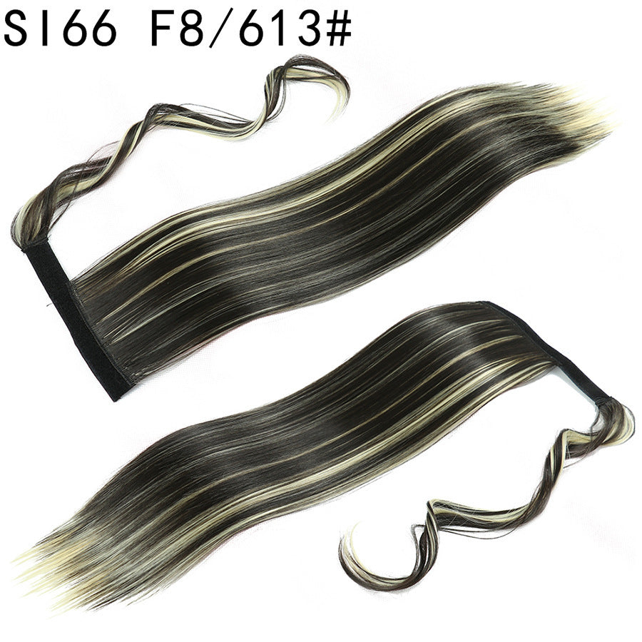 Velcro Ponytail Extension | 56cm Long Straight Synthetic Hair | 40+ Colours