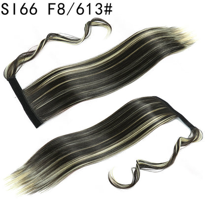 Velcro Ponytail Extension | 56cm Long Straight Synthetic Hair | 40+ Colours