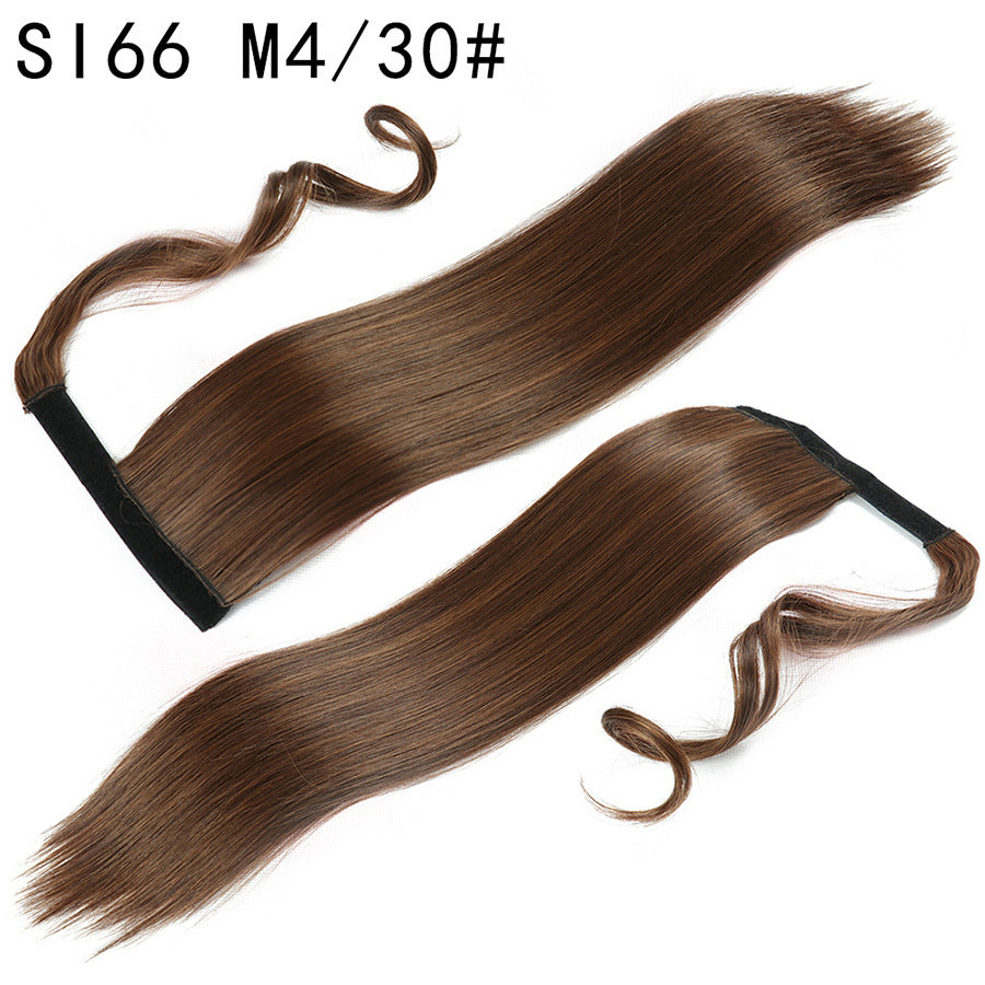 Velcro Ponytail Extension | 56cm Long Straight Synthetic Hair | 40+ Colours