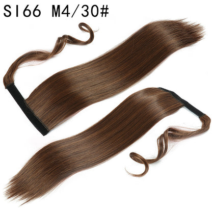 Velcro Ponytail Extension | 56cm Long Straight Synthetic Hair | 40+ Colours