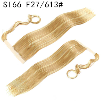 Velcro Ponytail Extension | 56cm Long Straight Synthetic Hair | 40+ Colours