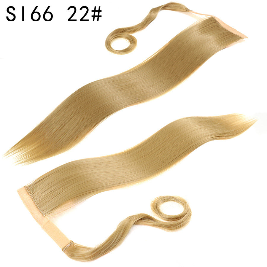 Velcro Ponytail Extension | 56cm Long Straight Synthetic Hair | 40+ Colours