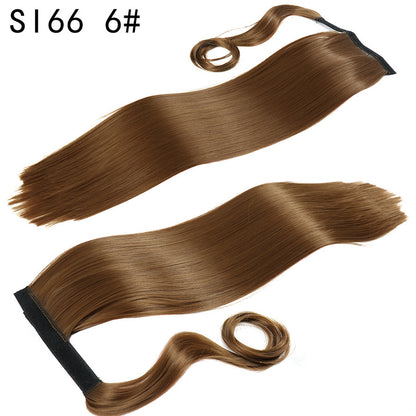 Velcro Ponytail Extension | 56cm Long Straight Synthetic Hair | 40+ Colours