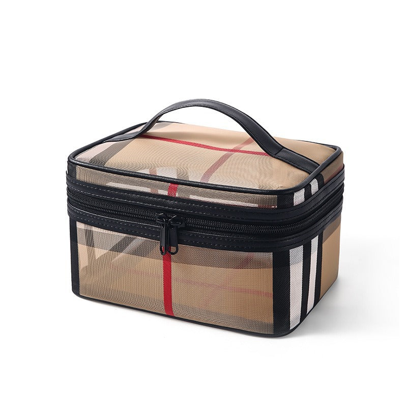 Portable Makeup Bag & Cosmetic Organizer | Water-Repellent PVC Travel Bag