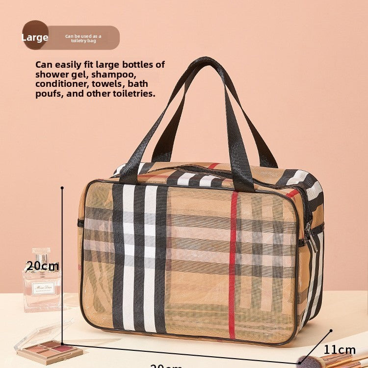 Portable Makeup Bag & Cosmetic Organizer | Water-Repellent PVC Travel Bag