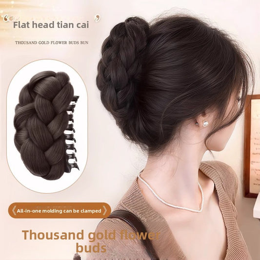 Clip-On Hair Bun Extension | Textured Volume Updo in 4 Natural Shades