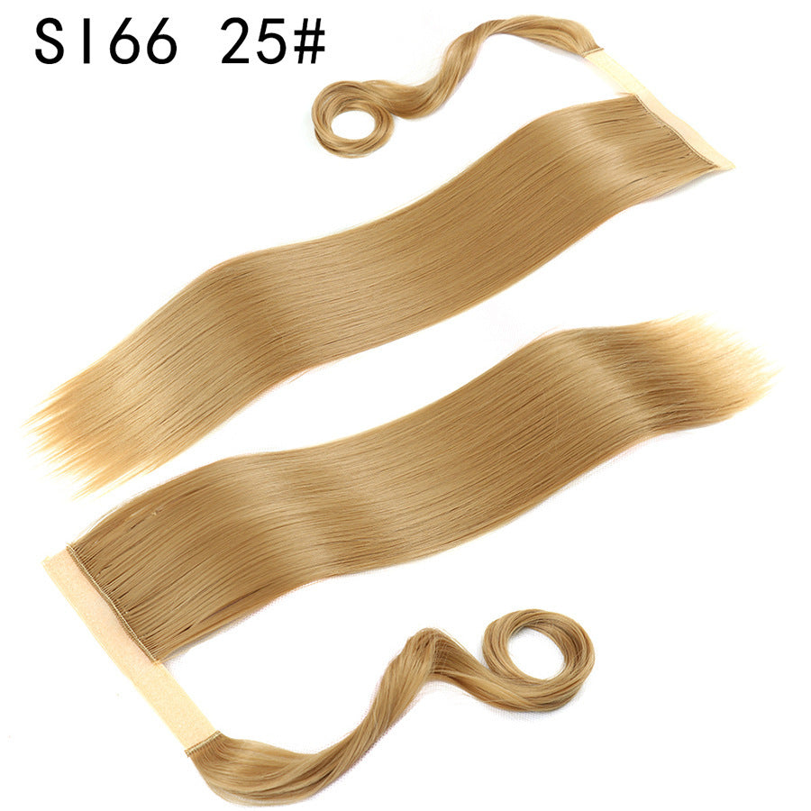 Velcro Ponytail Extension | 56cm Long Straight Synthetic Hair | 40+ Colours