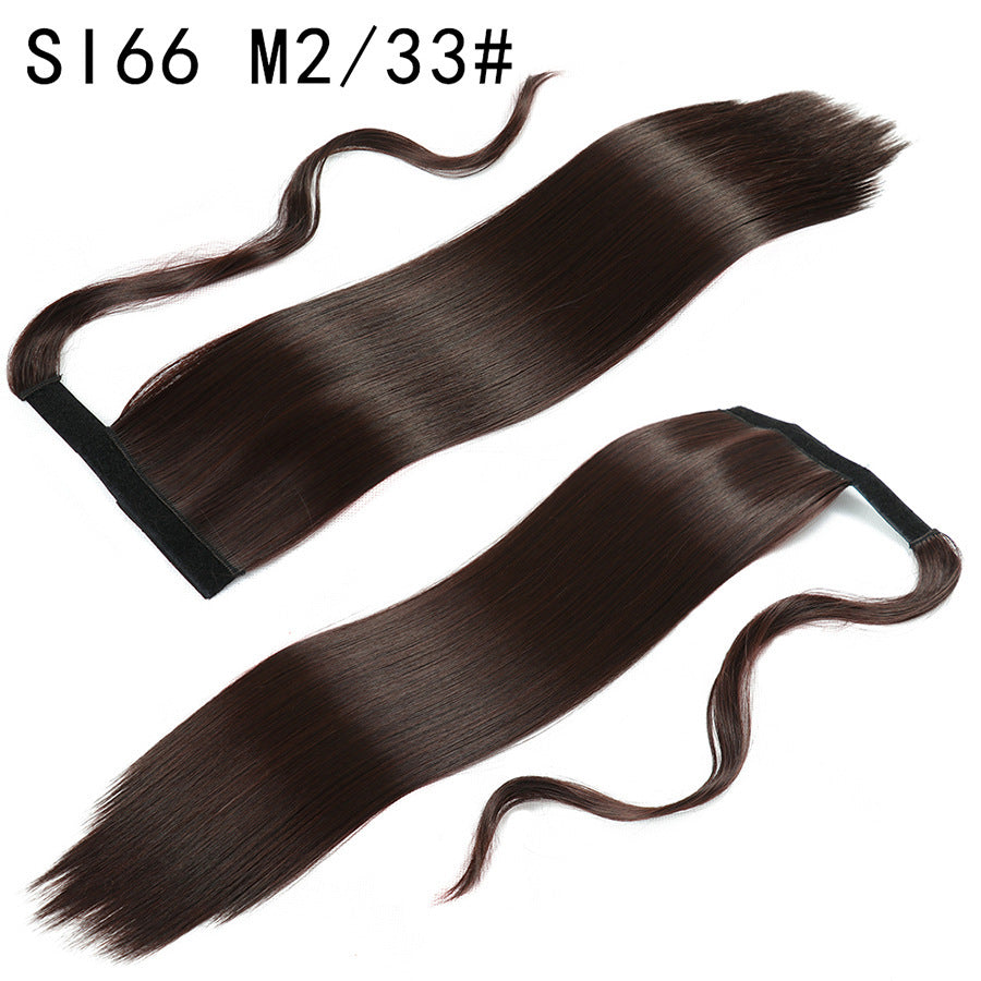 Velcro Ponytail Extension | 56cm Long Straight Synthetic Hair | 40+ Colours