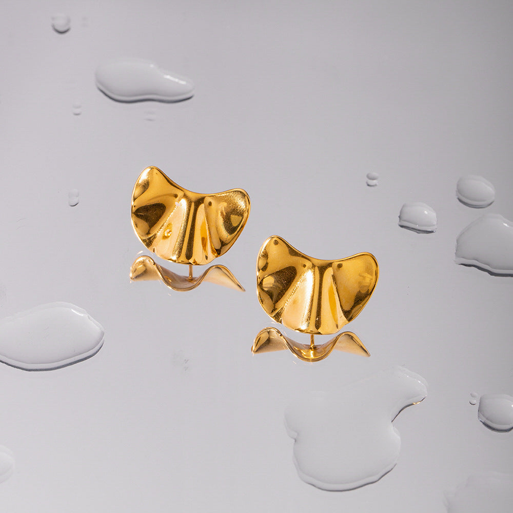 18K Gold Plated Geometric Earrings | Asymmetrical Statement Earrings