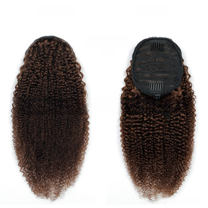 100% Human Hair Afro Curly Drawstring Ponytail | 9 Lengths & 5 Colours