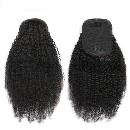 100% Human Hair Afro Curly Drawstring Ponytail | 9 Lengths & 5 Colours