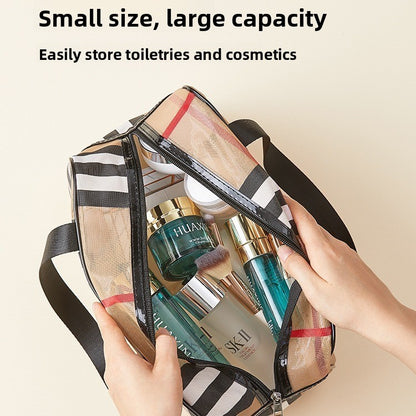 Portable Makeup Bag & Cosmetic Organizer | Water-Repellent PVC Travel Bag