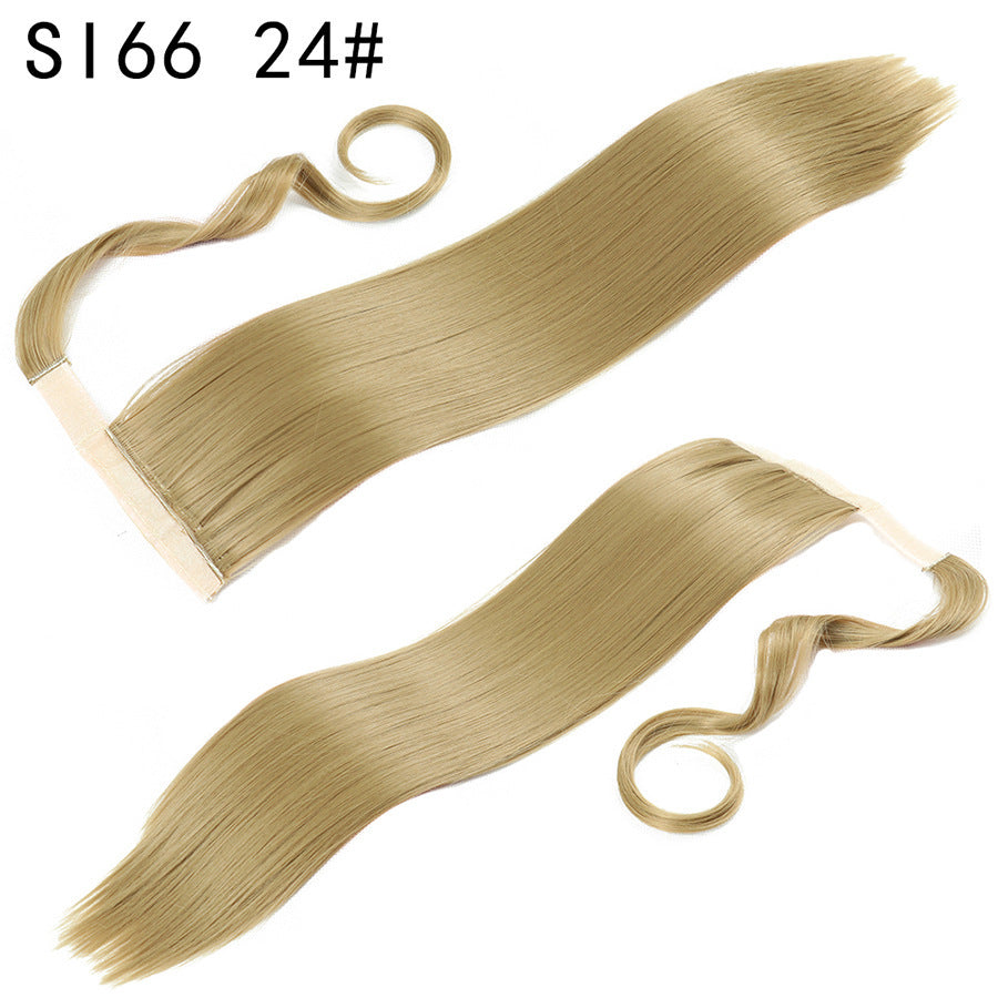 Velcro Ponytail Extension | 56cm Long Straight Synthetic Hair | 40+ Colours