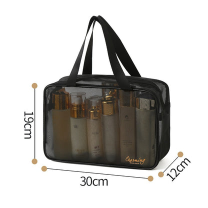 Portable Makeup Bag & Cosmetic Organizer | Water-Repellent PVC Travel Bag