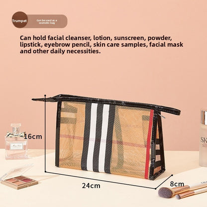 Portable Makeup Bag & Cosmetic Organizer | Water-Repellent PVC Travel Bag