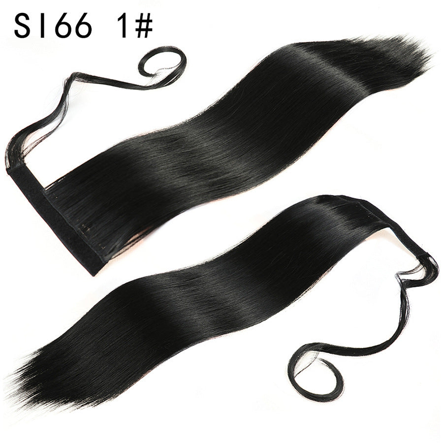 Velcro Ponytail Extension | 56cm Long Straight Synthetic Hair | 40+ Colours
