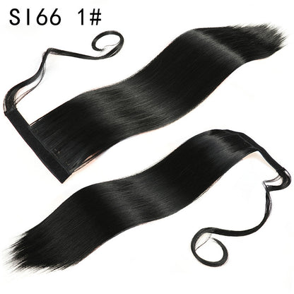 Velcro Ponytail Extension | 56cm Long Straight Synthetic Hair | 40+ Colours
