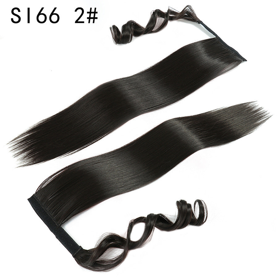 Velcro Ponytail Extension | 56cm Long Straight Synthetic Hair | 40+ Colours