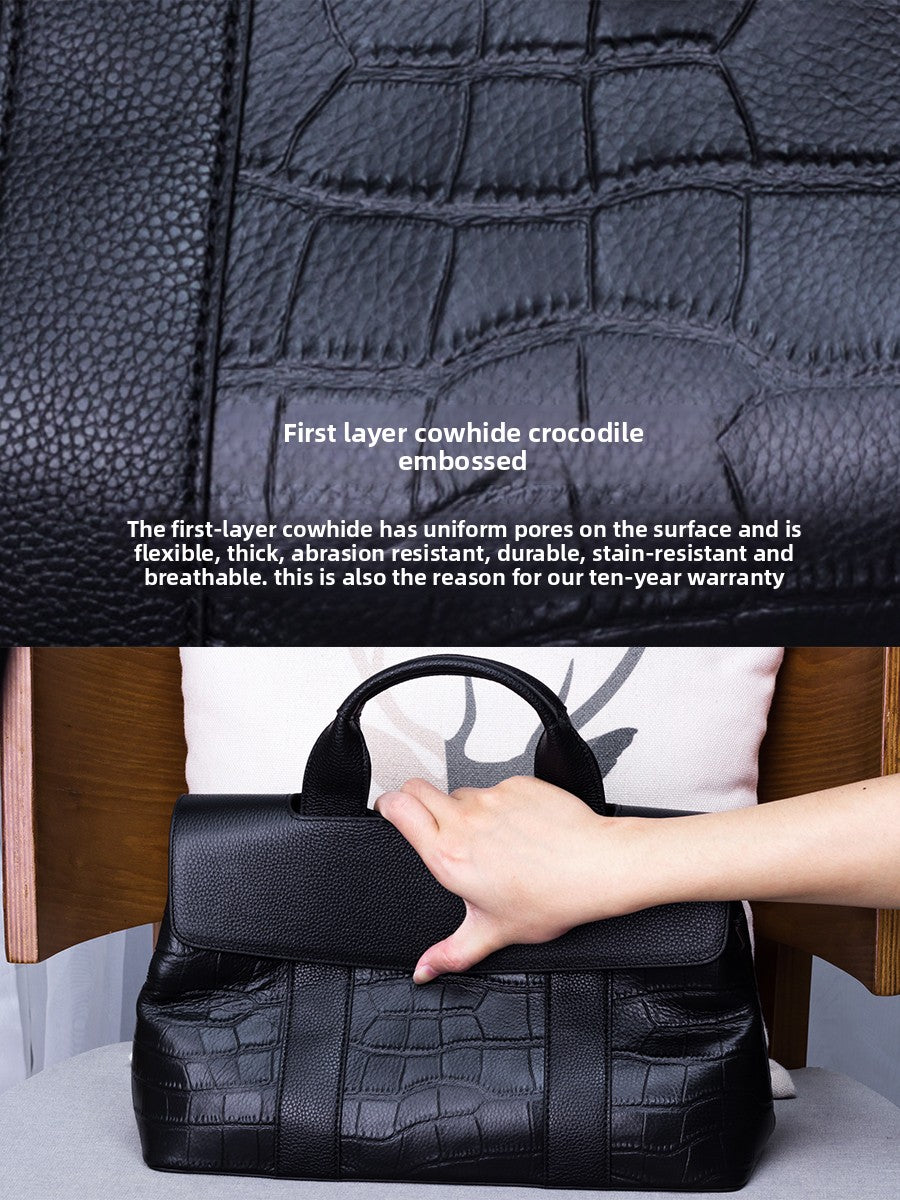Genuine Leather Handbag | 3-in-1 Crossbody, Shoulder & Tote Bag