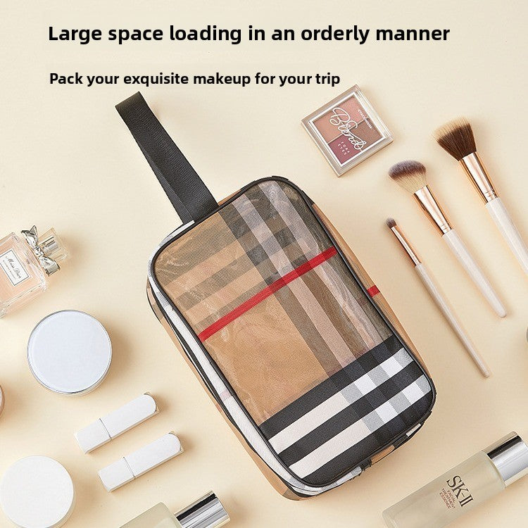 Portable Makeup Bag & Cosmetic Organizer | Water-Repellent PVC Travel Bag