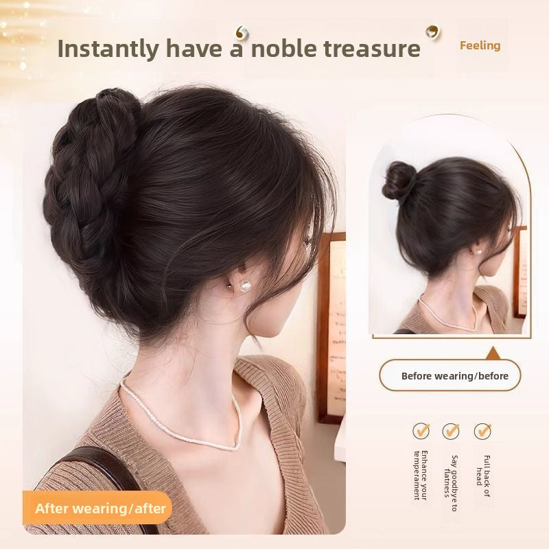 Clip-On Hair Bun Extension | Textured Volume Updo in 4 Natural Shades
