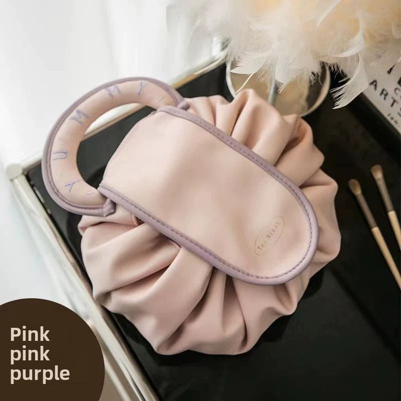 Portable Makeup Bag & Cosmetic Organizer | Water-Repellent PVC Travel Bag