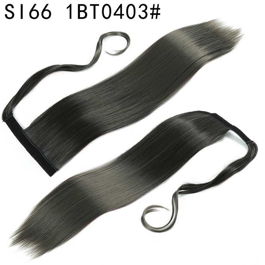 Velcro Ponytail Extension | 56cm Long Straight Synthetic Hair | 40+ Colours