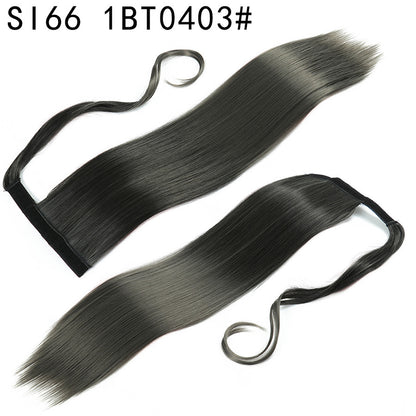 Velcro Ponytail Extension | 56cm Long Straight Synthetic Hair | 40+ Colours