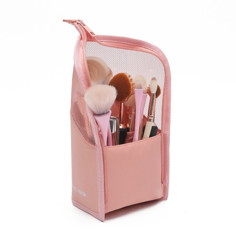 Portable Waterproof Makeup Brush Organizer Bag | Antibacterial PVC Case