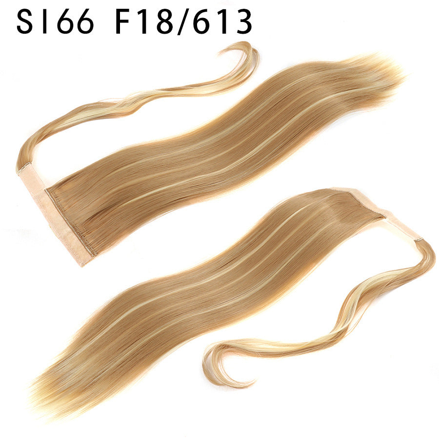 Velcro Ponytail Extension | 56cm Long Straight Synthetic Hair | 40+ Colours