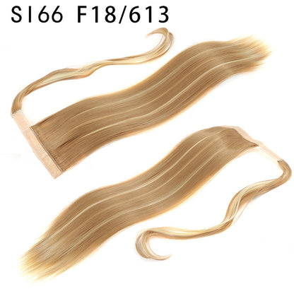 Velcro Ponytail Extension | 56cm Long Straight Synthetic Hair | 40+ Colours