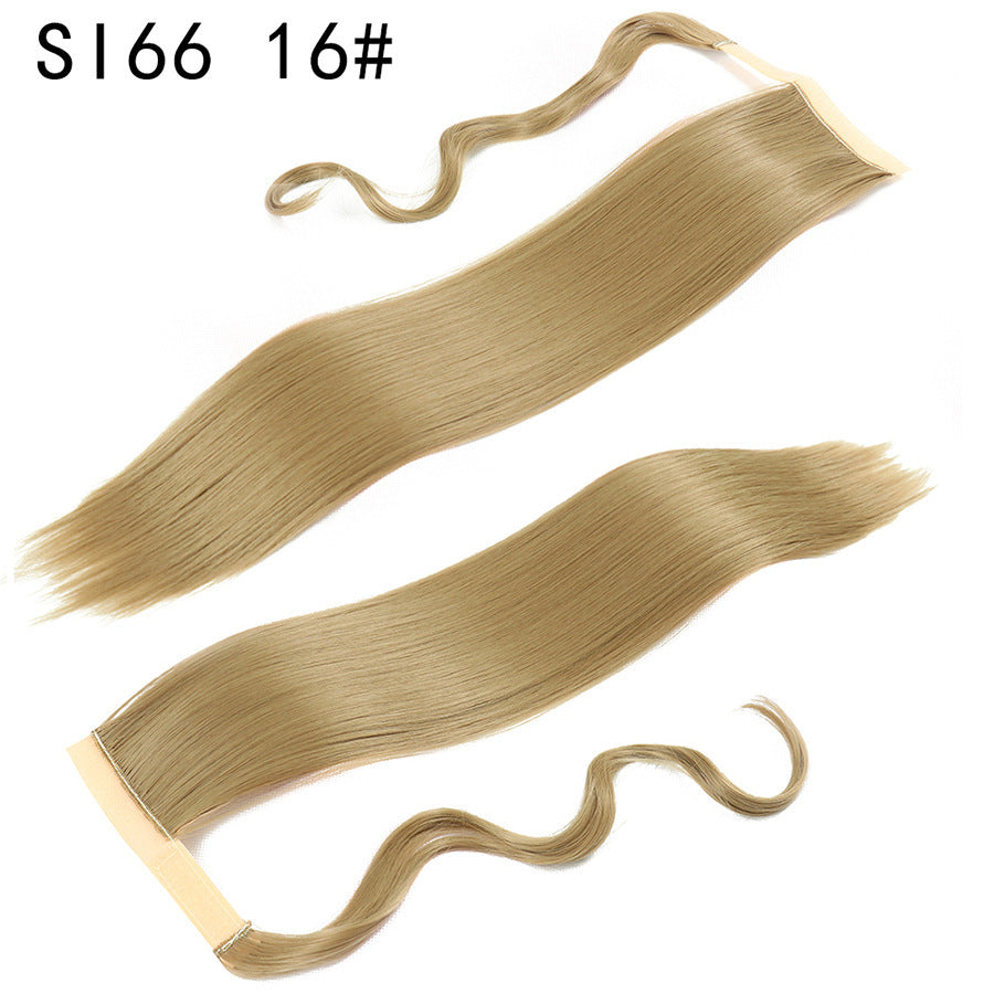Velcro Ponytail Extension | 56cm Long Straight Synthetic Hair | 40+ Colours