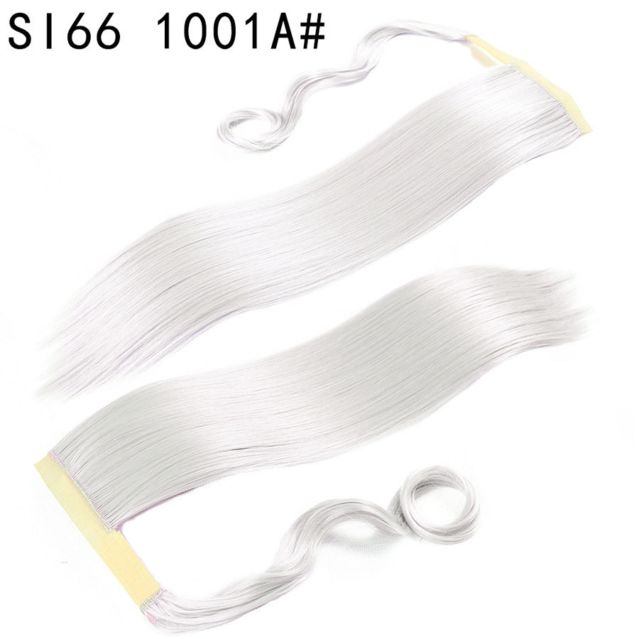 Velcro Ponytail Extension | 56cm Long Straight Synthetic Hair | 40+ Colours
